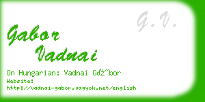 gabor vadnai business card